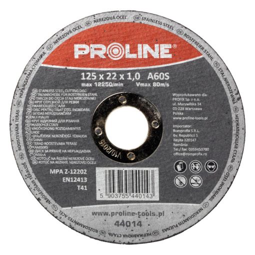 INOX VÁGÓKORONG - 125X1.0MM / A60S, DOBOZBAN, 10DB/CS