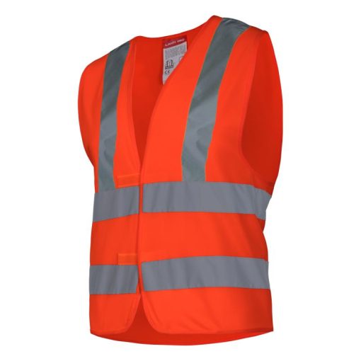 LÁTHATÓSÁGI MELLÉNY, NÉGY SÁVOS / NARANCSSÁRGA - 3XL